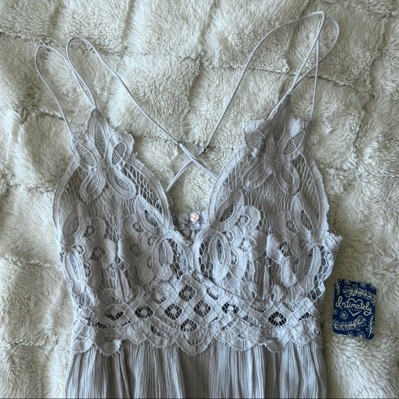 Free People NEW Adella Maxi Slip Dress Stardust XS - Picture 3 of 6